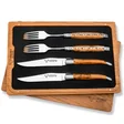 Coffret de deux couteaux et deux fourchettes de table Laguiole