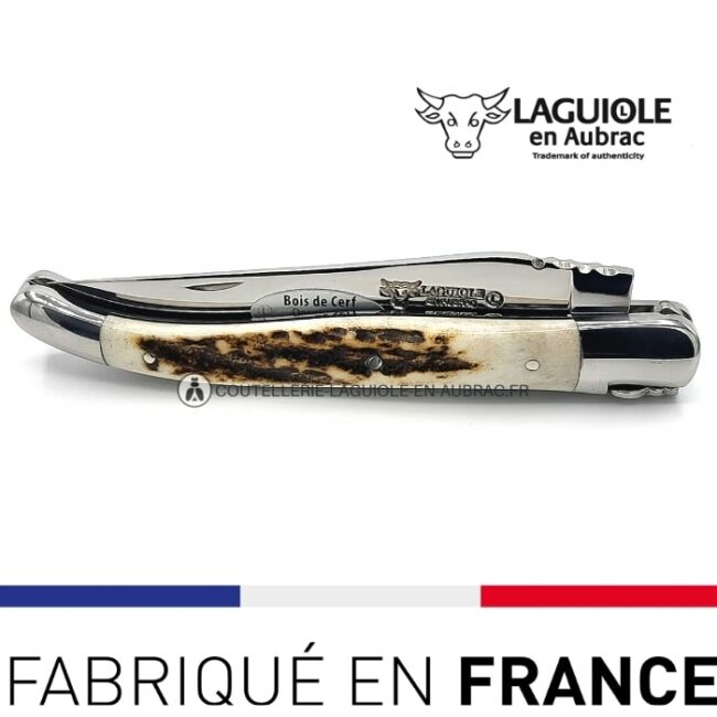 couteau de poche laguiole manche bois de cerf