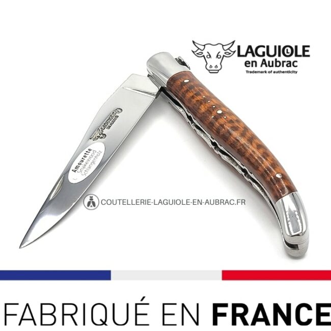 couteau laguiole amourette 12cm double platines