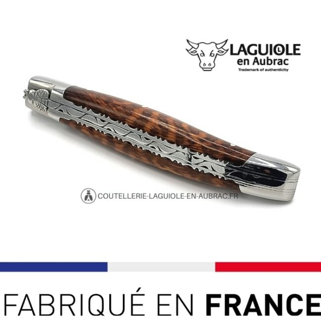 couteau laguiole amourette double platines ciselées