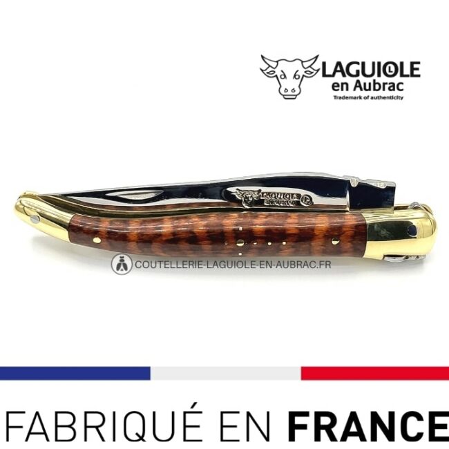 couteau laguiole pliant amourette et laiton