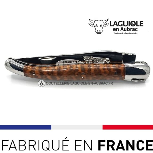 couteau laguiole pliant manche bois amourette