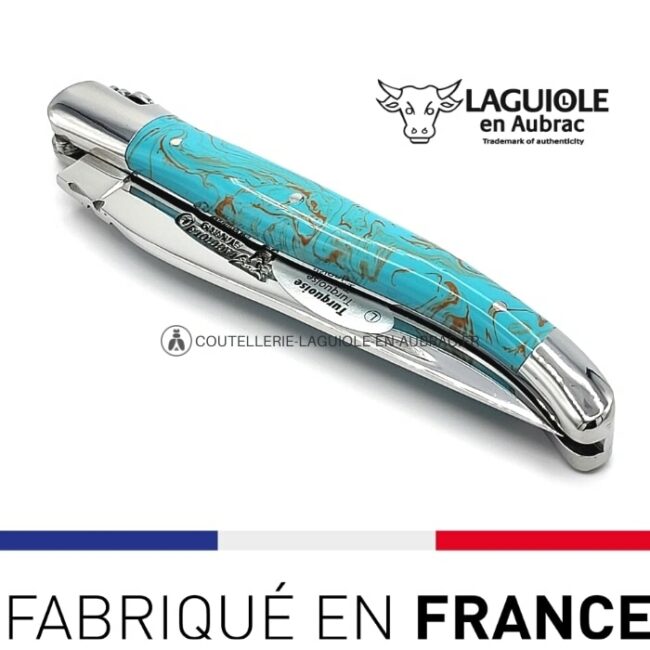 couteau manche pierre de turquoise
