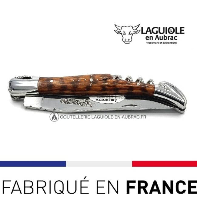 couteau tire bouchon 12cm laguiole en aubrac amourette