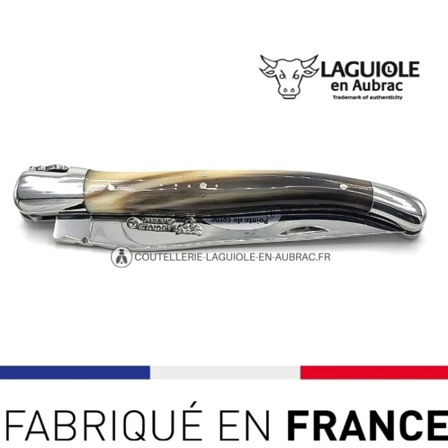 couteaux pliant laguiole en corne blonde