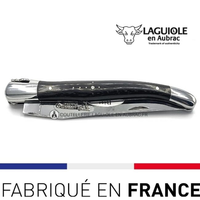 laguiole couteau pliant manche en ébène noir