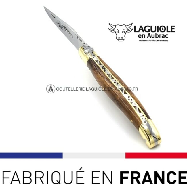 laguiole de poche cep de vigne mitres laiton