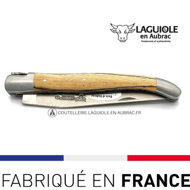 laguiole de poche double platines bois aubrac satiné