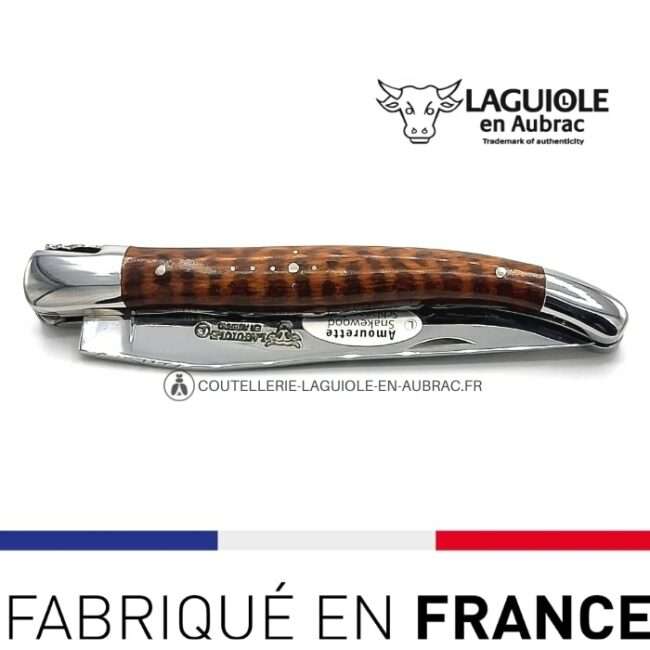 laguiole pliant 12cm double platines amourette