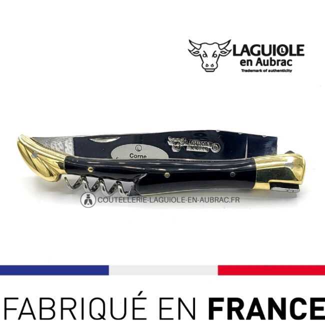 laguiole pliant avec tire bouchon manche en corne