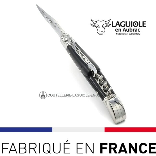 laguiole tire bouchon 12cm ébène noir