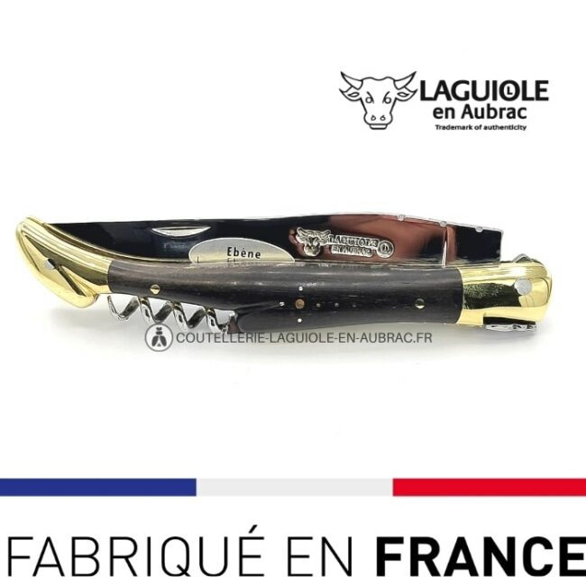 laguiole tire bouchon ébène laiton