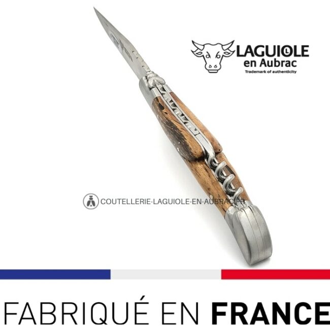 laguiole tire bouchon manche bois cep de vigne