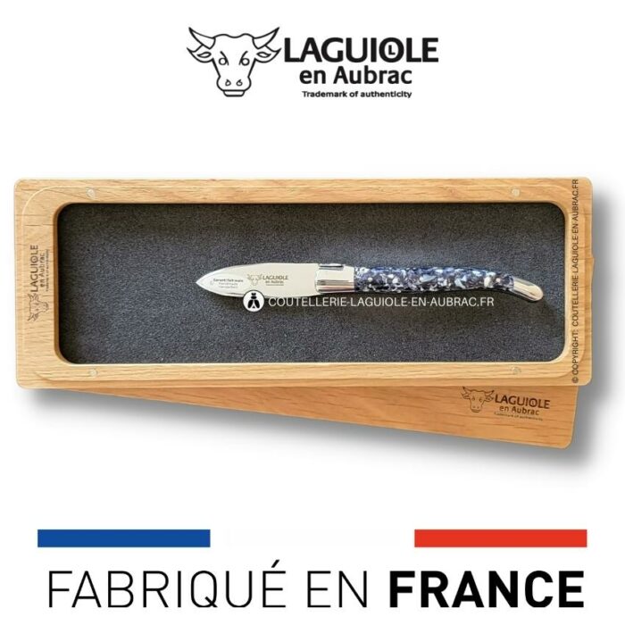 couteau à huître manche en coquilles de moules