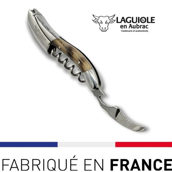 couteau de sommelier laguiole en pointe de corne