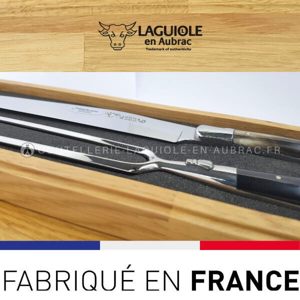 couteau et fourchettes laguiole a decouper en corne