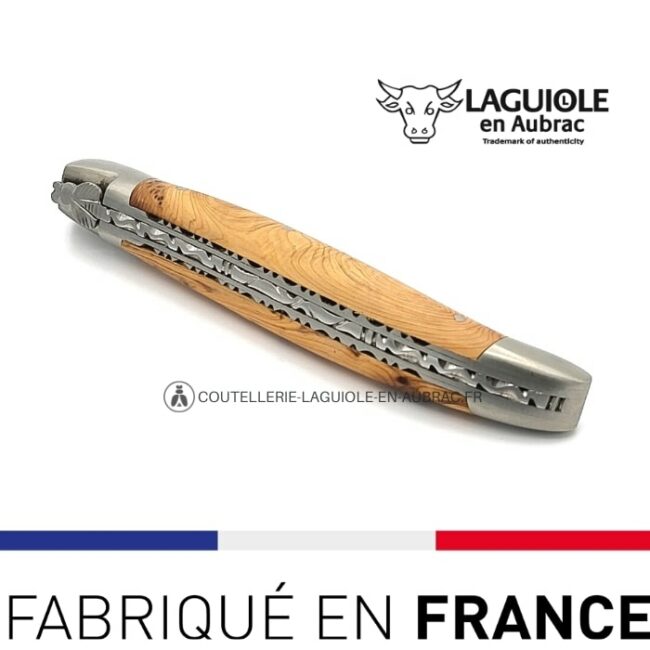 couteau laguiole double platines genévrier