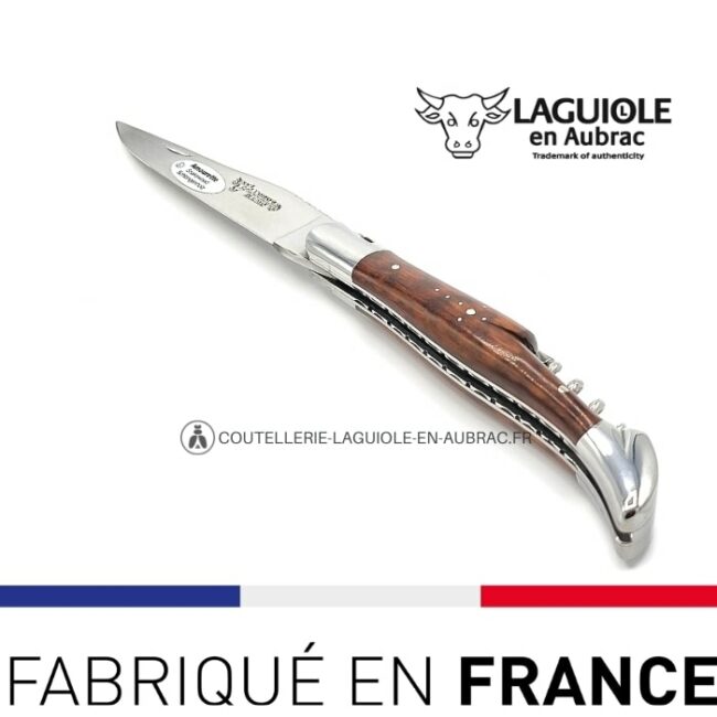 couteau tire bouchon laguiole amourette double platine