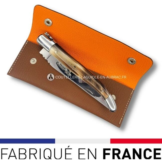 fourreau en cuir de luxe bicolore