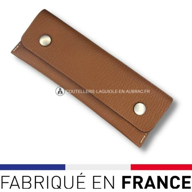 fourreau en cuir de luxe bicolore