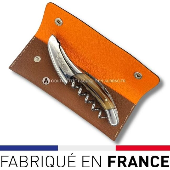 fourreau en cuir de luxe bicolore