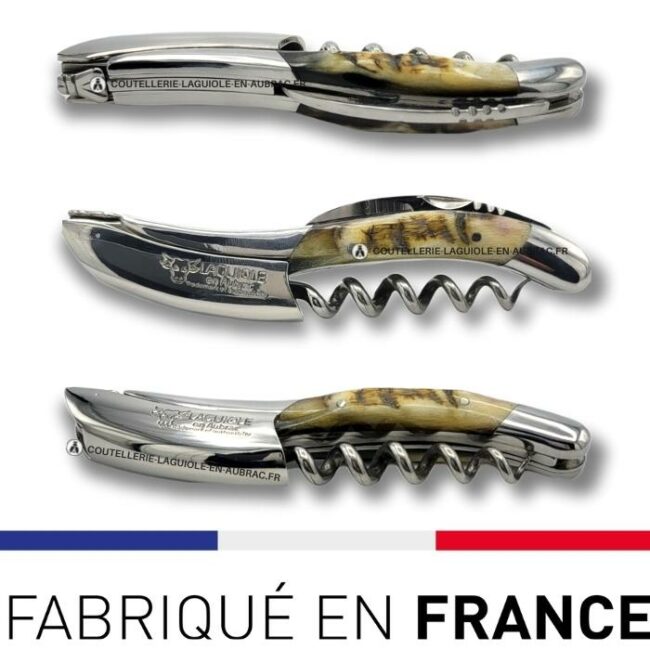 laguiole sommelier tire bouchon corne de belier