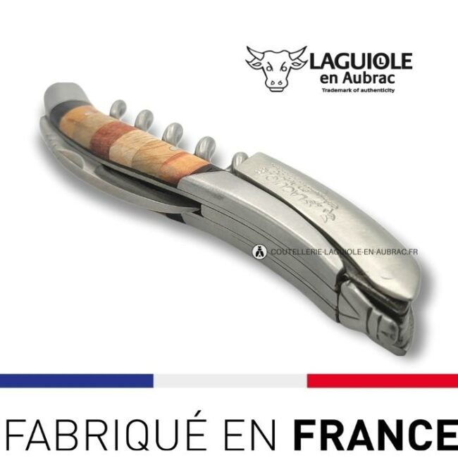 laguiole sommelier tire bouchon marqueterie woodstock
