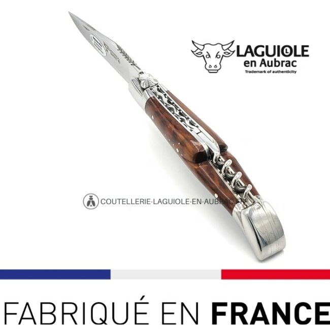 laguiole tire bouchon 12cm amourette double platine