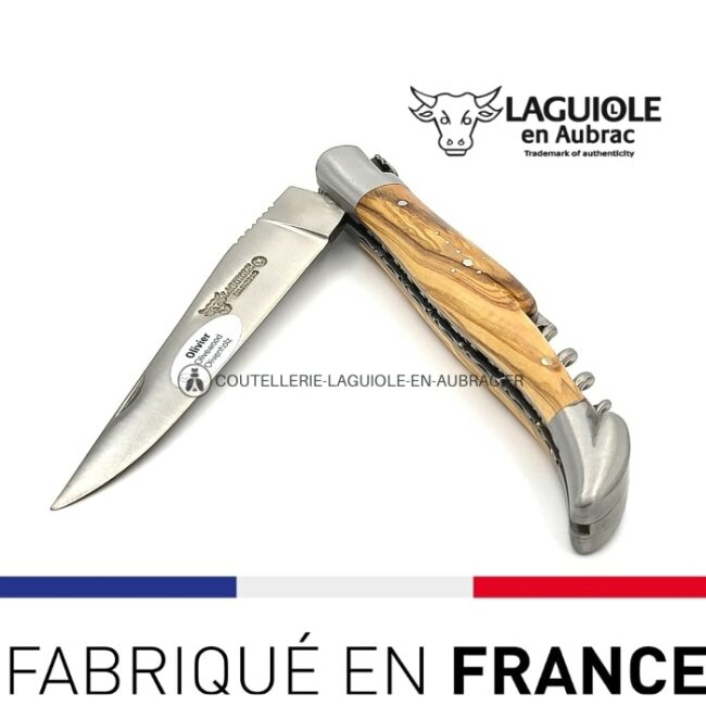 laguiole tire bouchon olivier double platine