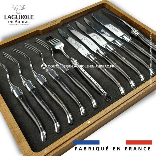 ménagère 12 pièces ebène