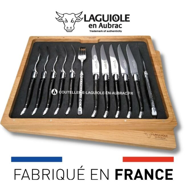 ménagère 12 pièces ebène