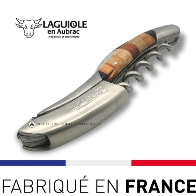 sommelier tire bouchon laguiole en aubrac marqueterie woodstock