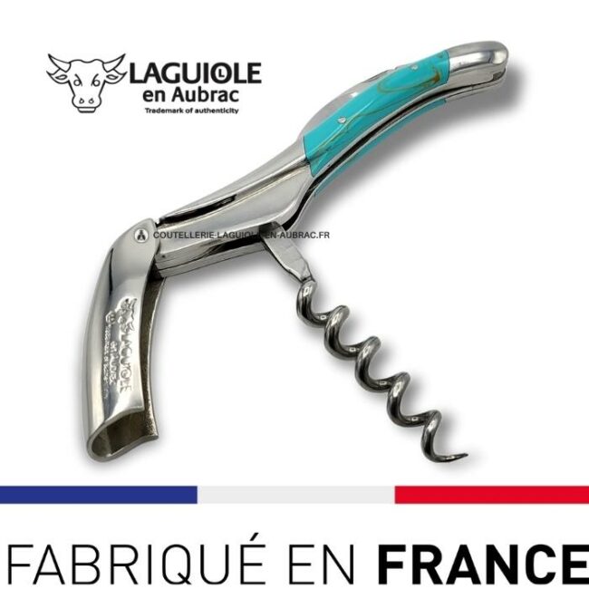 sommelier tire bouchon laguiole en turquoise