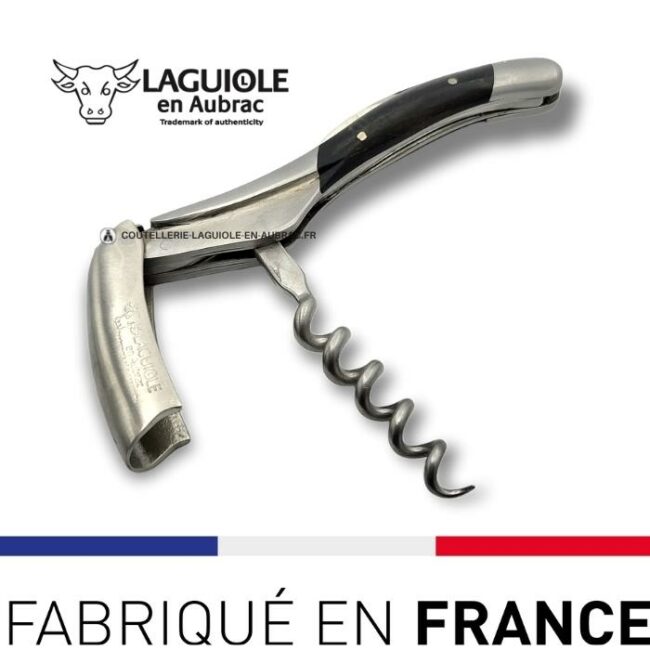 sommelier tire bouchon laguiole manche ebene noir