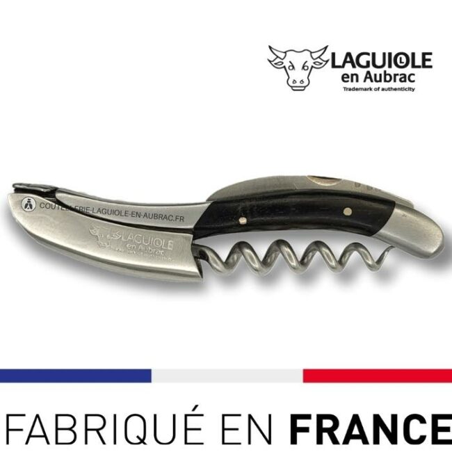 tire bouchon sommelier laguiole manche ebene noir