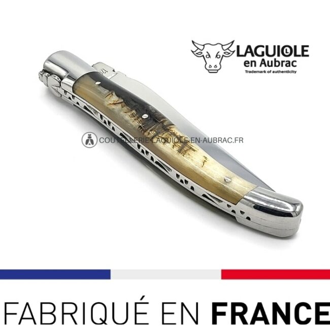 couteau laguiole pliant manche croute de bélier