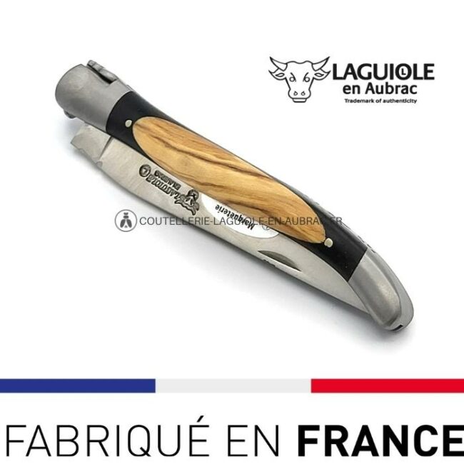 couteau pliant dodu 12cm manche ebene olivier