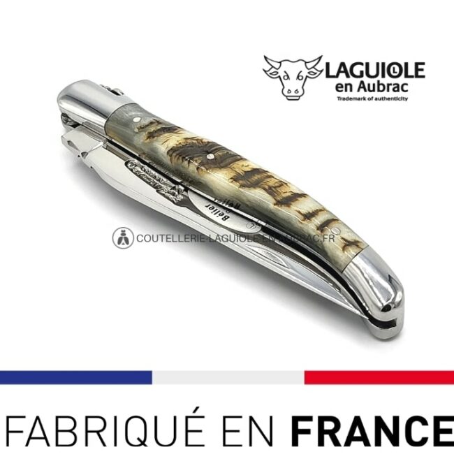 couteau pliant laguiole manche croute de bélier