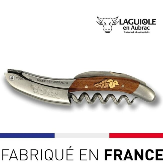 laguiole tire bouchon marqueterie grappe de raisin amourette
