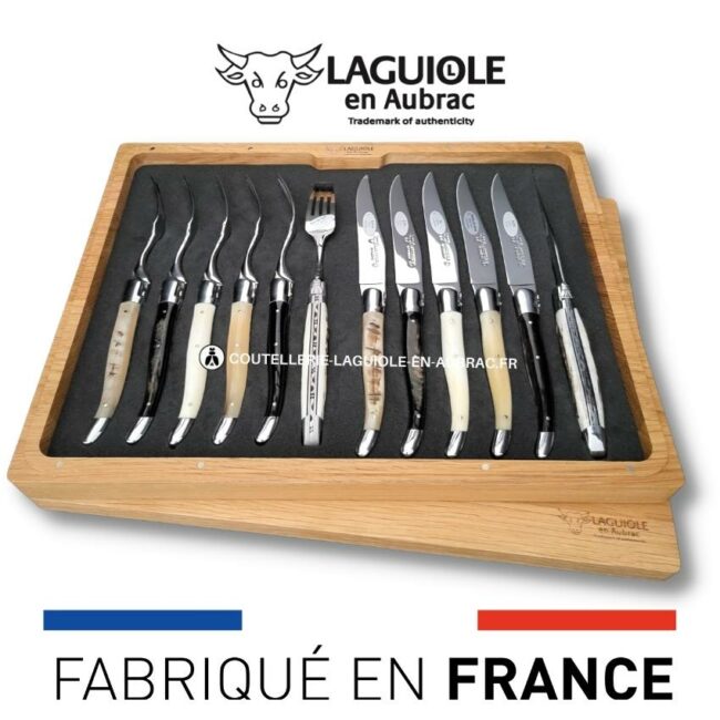 ménagère 12 pièces 6 cornes mixtes