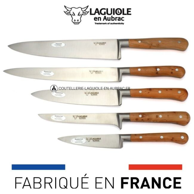 set complet de 5 couteaux de cuisine laguiole en aubrac