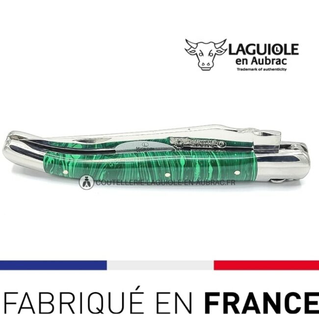 couteau de poche laguiole malachite