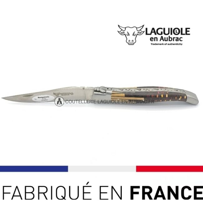 couteau de poche laguiole marqueterie etincelle