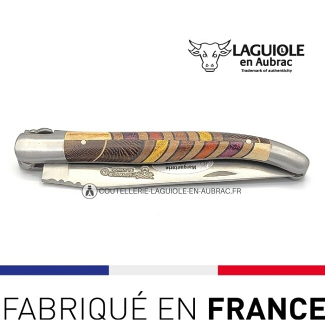 couteau de poche laguiole marqueterie orgue