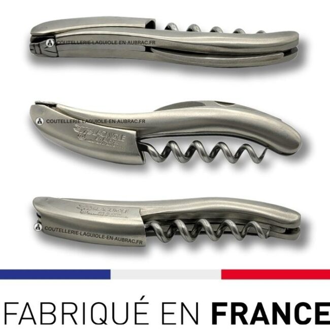 couteau de sommelier laguiole inox satin