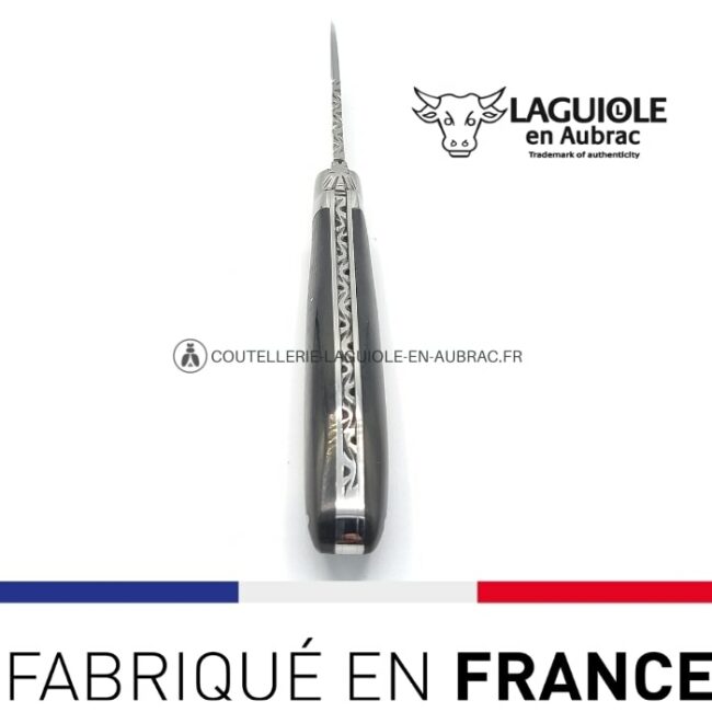 couteau laguiole en aubrac crocus ébène