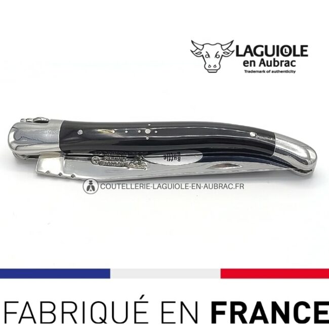 couteau laguiole en aubrac manche corne de buffle