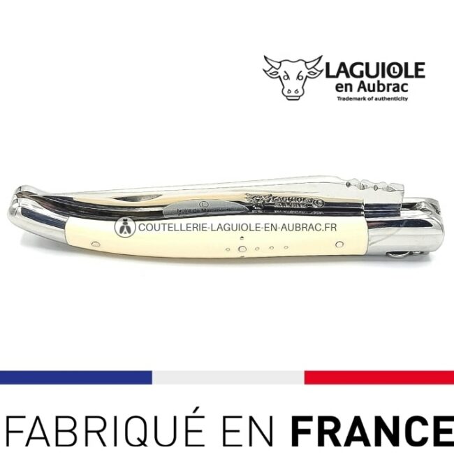 couteau laguiole en aubrac manche ivoire de mammouth