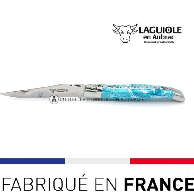couteau pliant laguiole manche larimar
