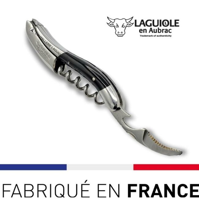 couteau sommelier laguiole corne de buffle noire